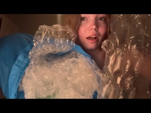 ASMR with a BIG Bag of Bubble Wrap!🫧Crinkle sound triggers