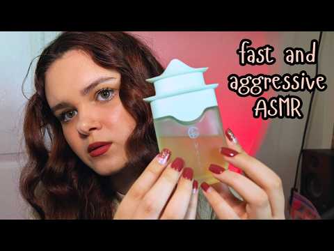 Fast and Aggressive ASMR for Short Attention Spans | ASMR Rambling, Random Triggers, Trigger Words