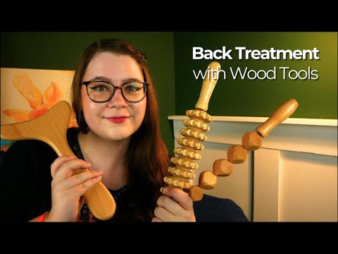 Relaxing & Therapeutic Back Treatment (Wooden Tools, Rollers, Massage) 💤 Personal Attention ASMR