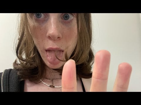 ASMR fast & chaotic spit painting 👅 (spit throwing + unpredictable triggers)