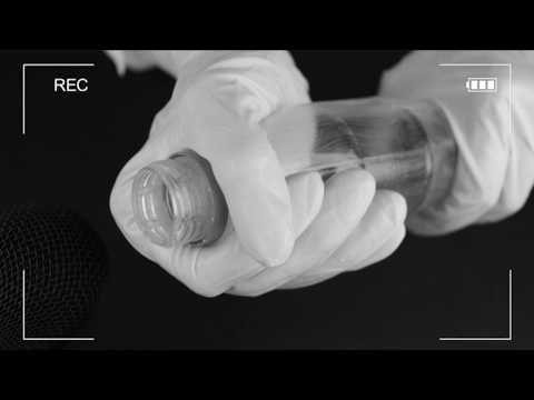 Role play with plastic bottles and hands playing ASMR