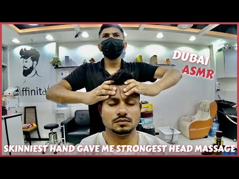 ASMR | SKINNIEST HAND GAVE ME STRONGEST HEAD MASSAGE 🇦🇪