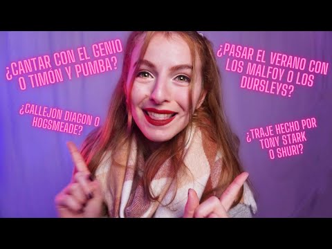 ASMR Preguntas: ¿QUÉ PREFIERES? DISNEY, HARRY POTTER, MARVEL ¦ Would You Rather? En Español