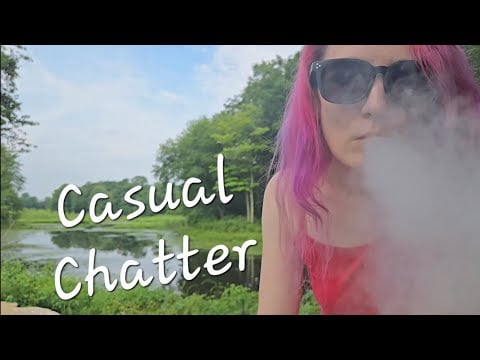 Whispered Chatter and Vaping by a Pond (ASMR)(Real Ambiance)