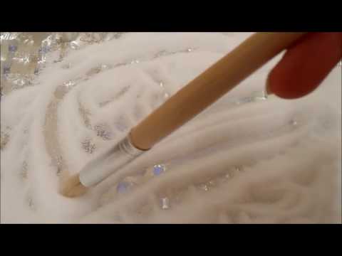 Salt Drawing With A Paintbrush