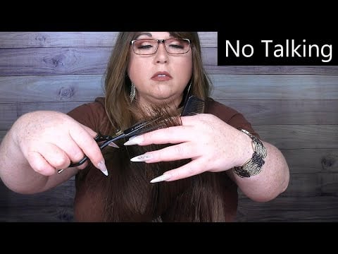 ASMR Hair Salon Roleplay (NO TALKING) (Wet Haircut, Spray Sounds)