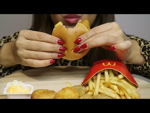 ASMR MCDONALDS FISH O FILET / CHEESEBALLS / NUGGETS / no talking / CREMA ASMR #asmr #mcdonalds #food