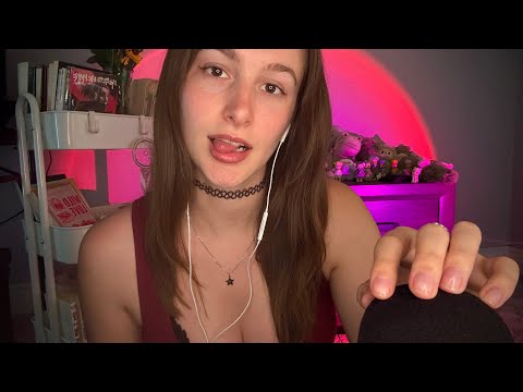 ASMR French Lens Tapping with Mouth Sounds | tapping, scratching, positive affirmations, whispers…