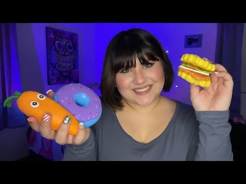 asmr | NEW Fake Food🥕🍔🍩(mouth sounds)
