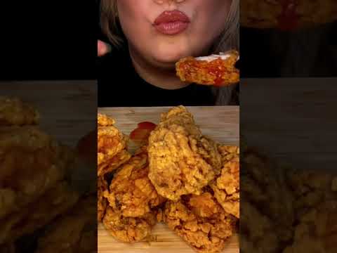 Extremely Crunchy Wings #asmr #shorts