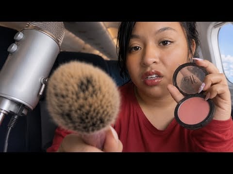  ASMR Mean Girl Does Your Makeup on the Airplane ✈️💄 | Personal Attention Roleplay 