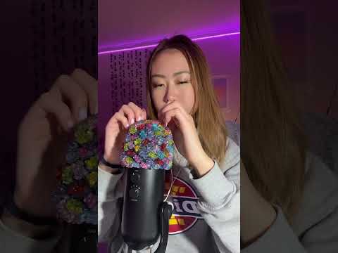 ASMR GUMMY BEAR MIC COVER #asmr #asmrshorts #asmrbeam