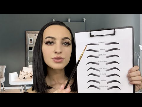 [ASMR] Brow Shaping & Tinting (Measuring, Color Matching)