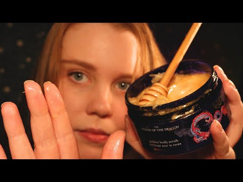 ASMR CLOSE-UP Personal Attention - BODY SCRUB MASSAGE!