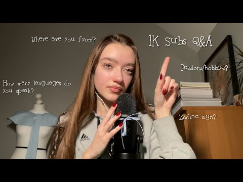 ASMR 1000 Subscriber Q&A! Answering your questions| soft clicky whispers