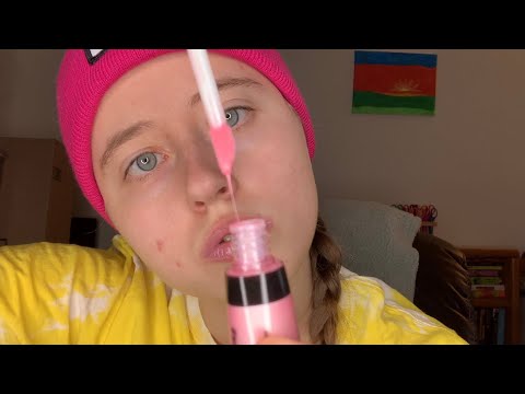 Lip Gloss ASMR (Tongue Clicking, Tracing, Lip Gloss Pumping, Application) 👄