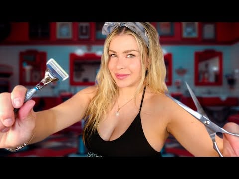 ASMR 1950s Gentleman's Sleepy Shave & Haircut  (Shaving Sounds, Hair Cutting & Personal Attention)