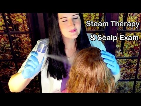 ASMR Scalp Check & Steam Treatment (Whispered)