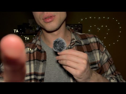 ASMR ~ Echo Mouth Sounds & Face Touching 😴