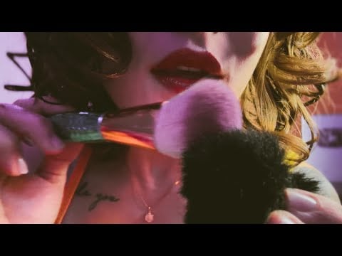ASMR paintbrush + mouth sounds (100% tingles) 💤