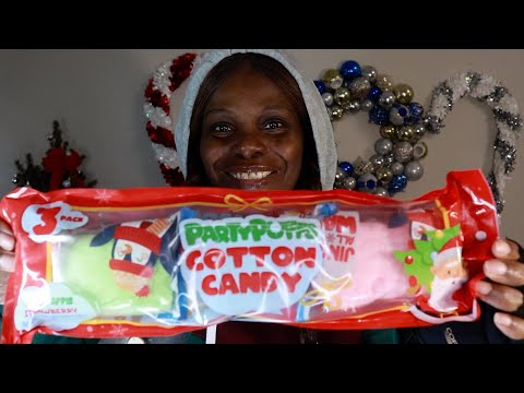 Christmas Cotton Treat ASMR Eating Sounds