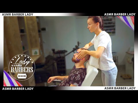 💈 ASMR Head and Face Massage by Barber Lady Adel