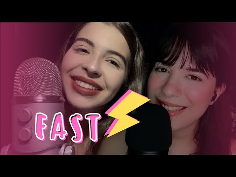 ASMR 100% FAST MOUTH SOUNDS E INAUDÍVEL EM CAMADAS | Collab com @Marrie ASMR