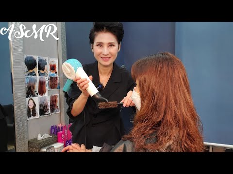 미용실 ASMR 멋내기새치커버 라이트브라운   Fashionable gray hair cover light brown/Korean hair salon