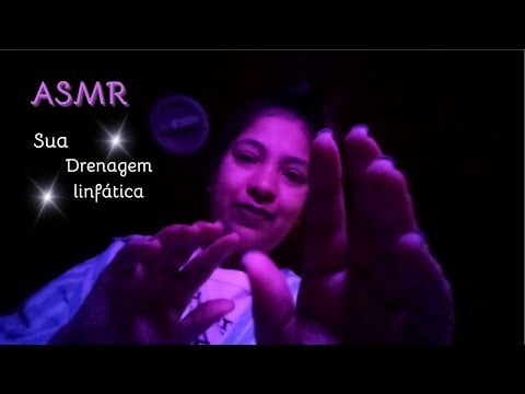 ASMR drenagem linfática facial (incluindo pescoço, braços e mãos)