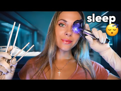 ASMR Otoscope EAR cleaning Roleplay, Ear Exam for SLEEP,  Personal Attention and RAIN sounds