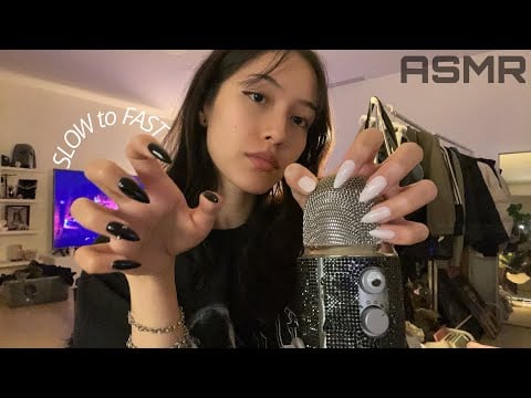 ASMR ☆ Switching between SLOW & FAST (nail triggers, teeth tapping, mic scratching,..)