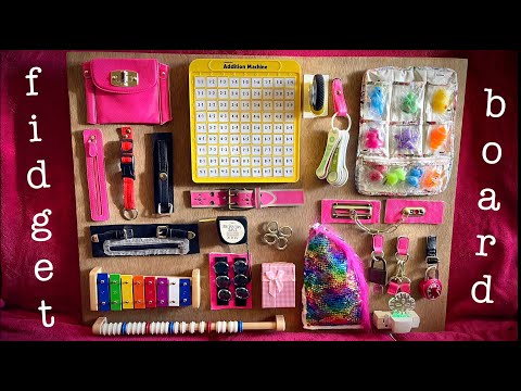 Fidget Board ASMR! (Soft Spoken version) DIY Activity/Busy board~Find out how I made it! Requested!