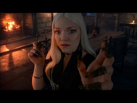 ASMR 🔮 Worried Witch helps you regain control of your Werewolf Form 🐺 (Fur Scratching & Brushing)