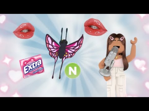 Making neon 2022 Uplift butterfly￼~ gum chewing+mouth sounds