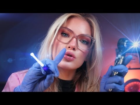 ASMR Ear Exam 👂 Inaudible Otoscope Inspection & Cleaning | Up Close Ear to Ear Whispers