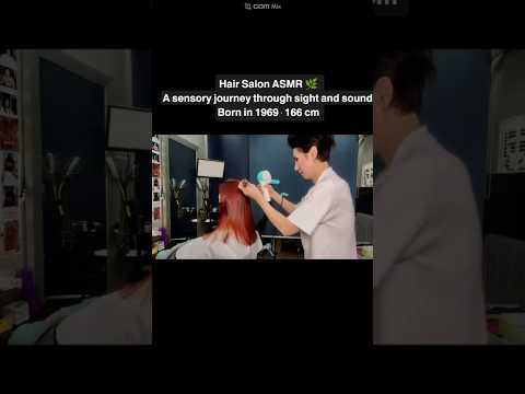 Hair salon ASMR visual and auditory activation # Orange brown after bleaching