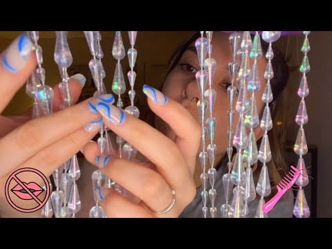 ✨ ASMR Hair Play  Triggering Tingles with *hair made of beads*   No Talking! 🎵
