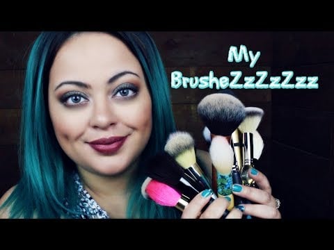 ASMR| NEW Hair - DonaLoveHair & My Makeup Brushes w/ mic brushing!!!
