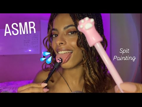ASMR | Banho de Gato | Spit Painting  😛💦
