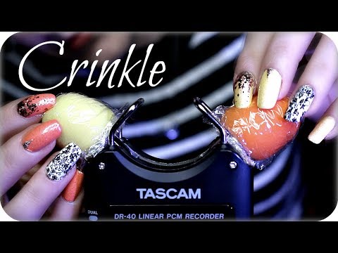 ASMR TASCAM Mic Crinkling (NO TALKING) Deep Ear Relaxing Crinkles 💤 Plastic Wrap, Vinyl, Paper +