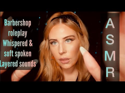 ASMR 💈 Barbershop roleplay 💈 (semi fast & aggressive with layered sounds) #asmr #asmrhaircut