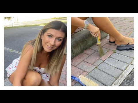 ASMR Sweeping - Outdoor Chores Weeding, Sweeping and Gardening