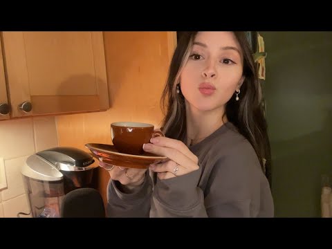 ASMR MAKING YOU COFFEE 2 ☕️🥄🤍 lofi, whispers, coffee sounds :)