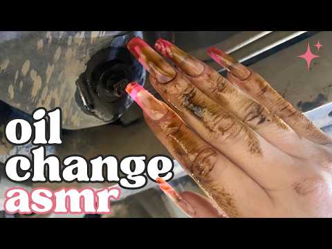 car asmr: oil change for relaxation