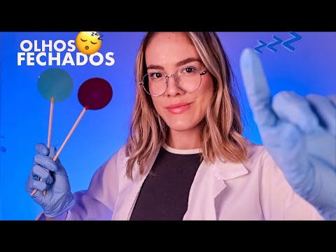 ASMR Exame dos Nervos Cranianos | Siga minhas instruções com os olhos fechados 😴 ✨ Voz suave