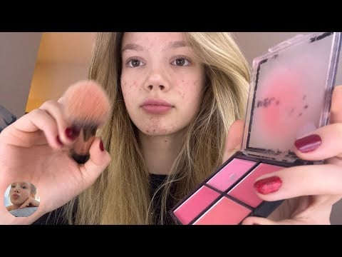 ASMR doing your makeup!! 🤗 personal attention, tapping, scratching, hand movements etc.