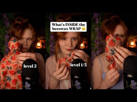 ASMR What's INSIDE Beeswax Wrap? 😑 Crispy Tapping 😴