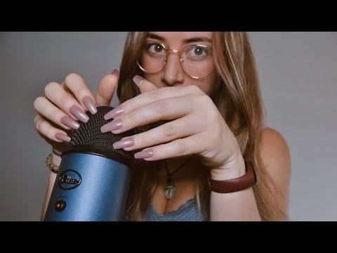 ASMR mic Scratching Fast & Aggressive Fake nails (no talking)