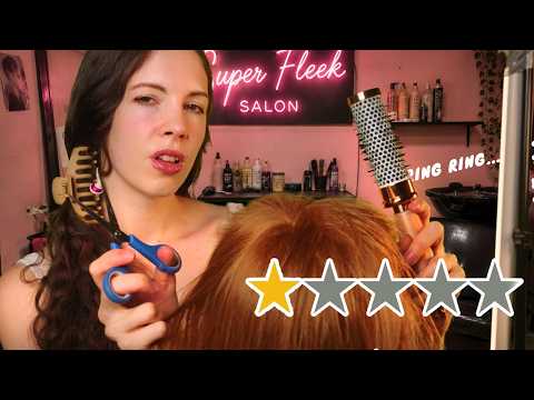 ASMR Worst Rated Hairdresser (Super FLeek Salon)