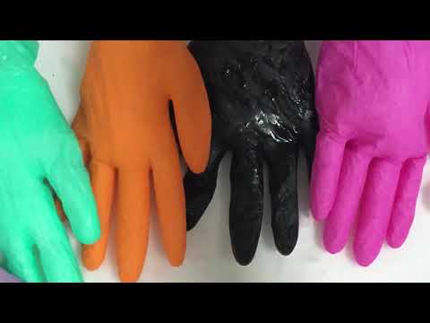 LATEX GLOVES 💜  SNOW 💚  RUBBER GLOVES 🧡  [[ASMR]]